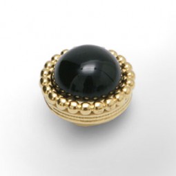 Top Cabochon Onyx kugelverziert klein gold plattiert