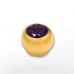 Top Kugel matt Amethyst gold plattiert