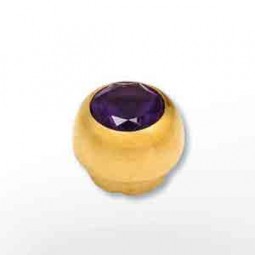 Top Kugel matt Amethyst gold plattiert