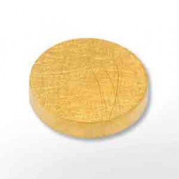 Top rund flach gold plattiert 15mm