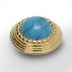 Top Cabochon Trkis Marakesh gold plattiert